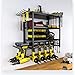 Curtainboro Heavy Duty Power Tool Organizer Wall Mount, Power Tool Shelf Battery Storage, Heavy Duty Metal Tool Shelf for Garage Organization