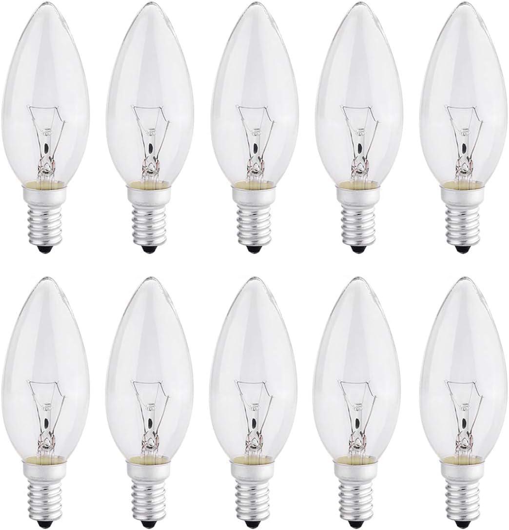 B4U E14 Light Bulb, Dimmable, SES Small Screw, 10 Pack