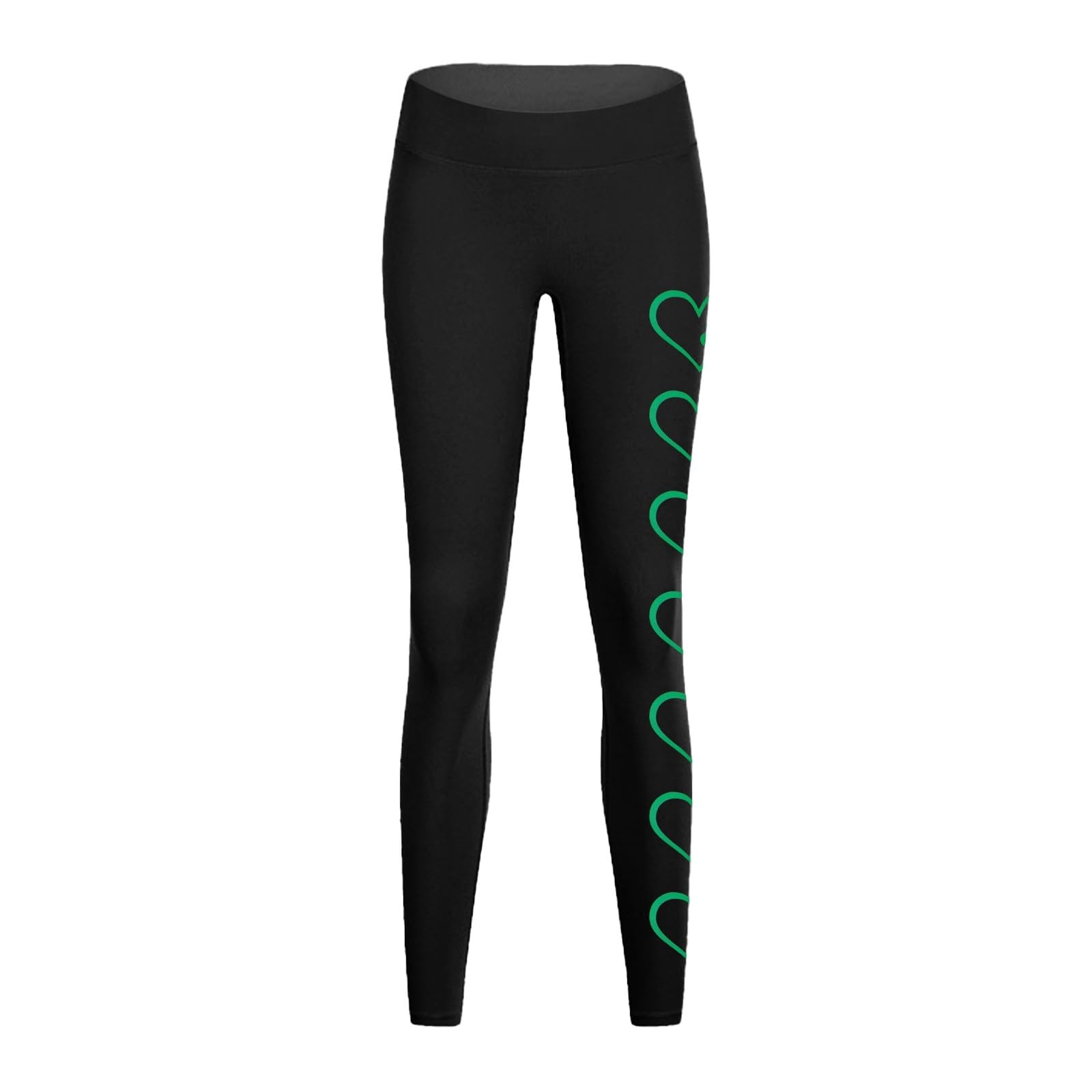 San Patrizio da donna irlandese verde trifoglio vita bassa dimagrante foglie succinte leggings a vita alta pantaloni da yoga outwear pantaloni leggings leggings sollevamento glutei controllo pancia