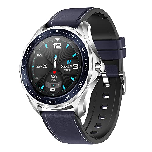 Smart Watch Bluetooth con schermo rotondo lunga durata della batteria fitness tracker compatibile con dispositivi iOS e Android