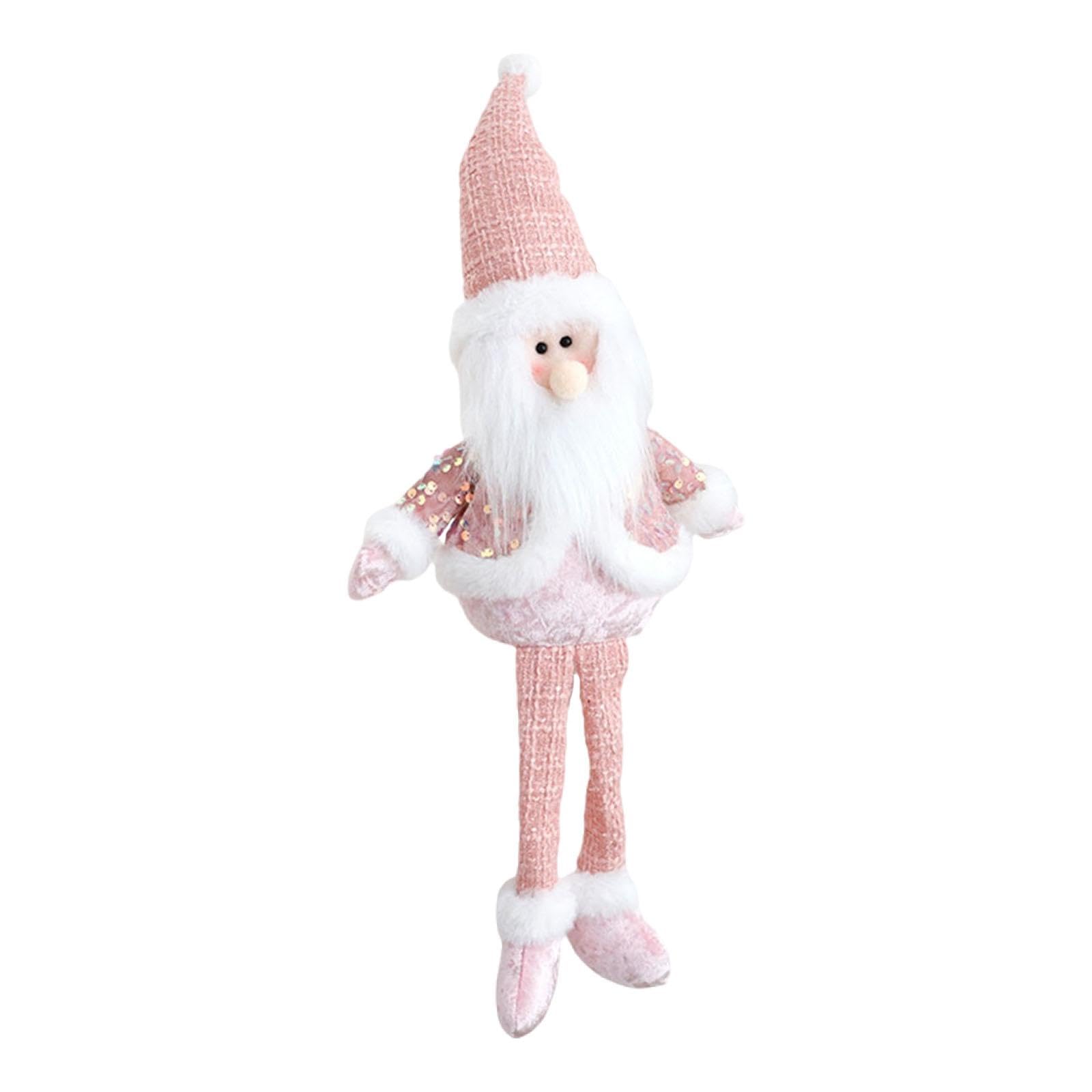 F Fityle Muñeco de Peluche navideño, Figura de Peluche, Centro de Mesa, Adorno, Adorable muñeco navideño de Peluche Coleccionable para Fiestas, Chimenea y, Viejo de Piernas Largas