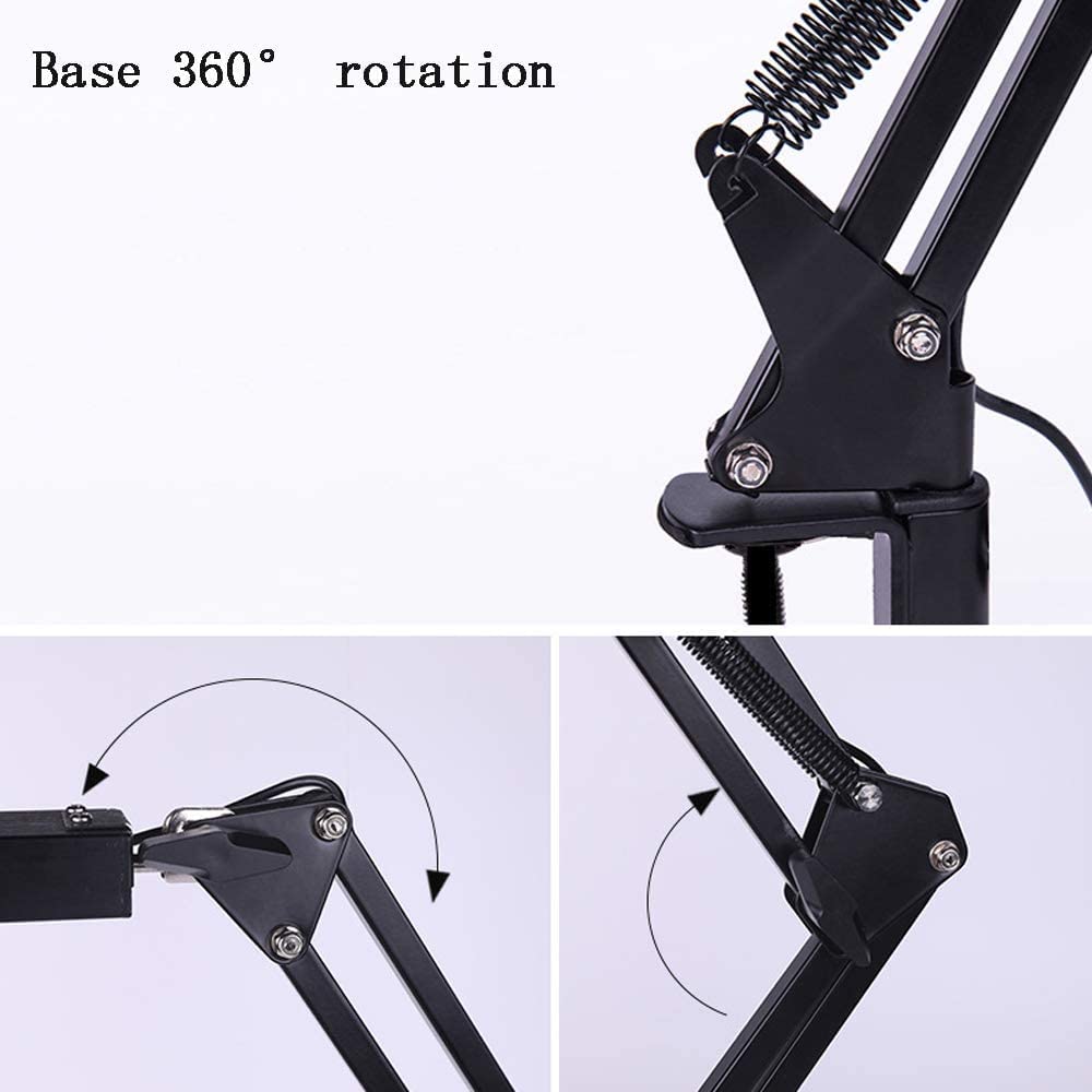 Lampada da tavolo a LED, Lampada da tavolo pieghevole, Lampada da comodino Clip on, Luce notturna regolabile Luminosità, Lampada da tavolo regolabile, Lettura, Rilassamento, Prima di coricarsi