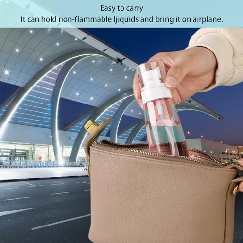 FDRJKN 4pcs small spray bottle, travel spray bottle, mini spray bottle, Refillable Travel Containers Plastic Hair Spray Bottle Sprayer For Perfume Skincare Makeup Lotion (2oz 30ml;2oz 60ml) - Image 6