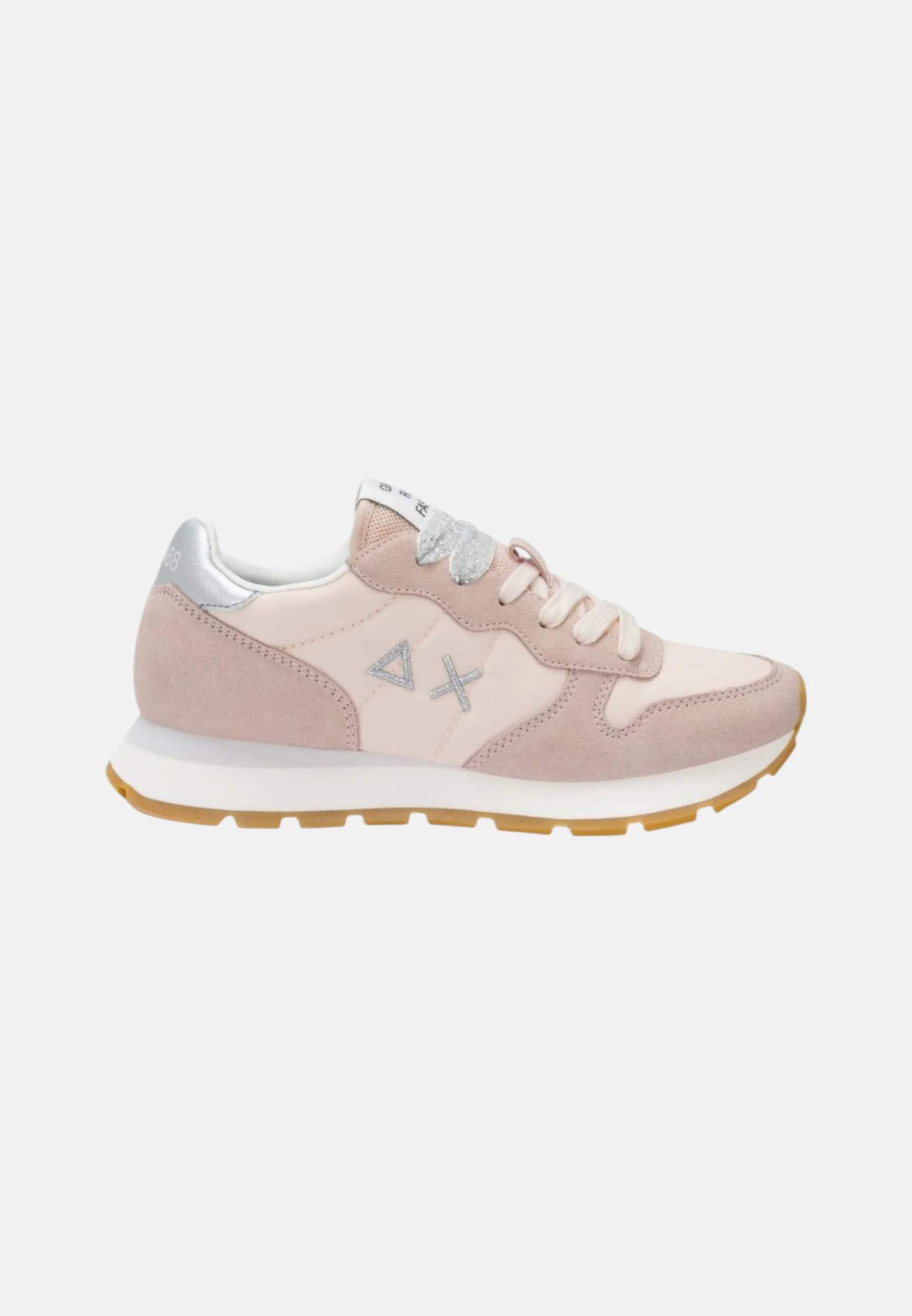 SUN68 Z35202 Sneakers Con Lacci In Tessuto/camoscio Da Donna PORCELLANA 40