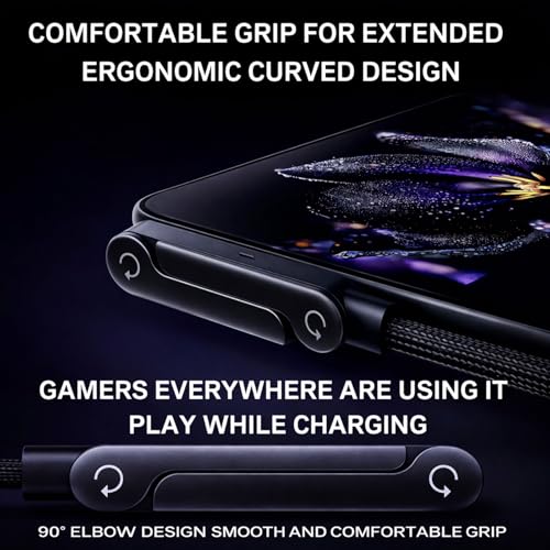 Image of Invisible Holder Charger Cable with Stand, 240w Super Fast Charging 2-in-1 Fast Charging Cord & Phone Stand for Gaming, Car Travel, Compatible with iPhone Samsung Type-C Charging Cable