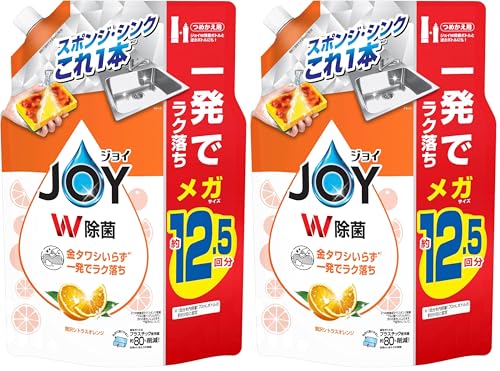 ジョイ W除菌 食器用洗剤 贅沢シトラスオレンジの香り 詰め替え 1620mL [大容量]【Amazon.co.jp限定】 (× 2)の商品画像（Amazon）