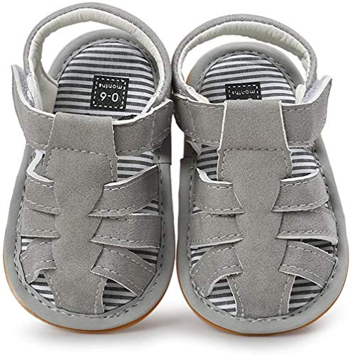 Baby Toddler Girls Boys Sandals Infant Summer Beach Flat Shoes, Premium Soft Anti-Slip Rubber Sole Prewalker First Walker Baby Crib Shoes Fishman Sandals for Infant Toddler Girls Boys 0-18Months