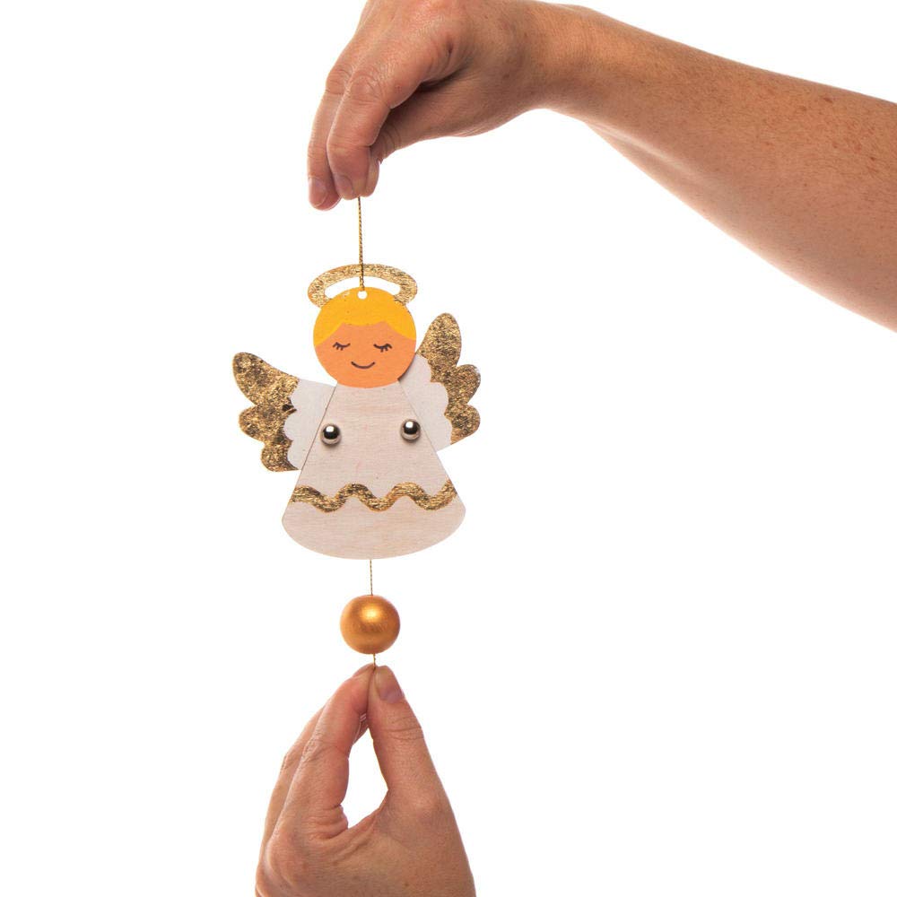 Baker Ross – 6 Personnages En Bois à Monter Et Décorer Pour Noël, Activité Manuelle Créative Pour Enfants (Hauteur 17 Cm)