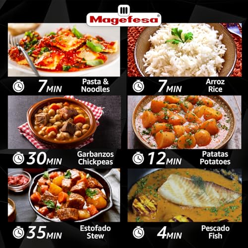 Magefesa Favorit Super-Fast Pressure Cooker, 7.5L, 18/10 Stainless Steel, Easy to Use, Induction-Compatible, Excellent Heat Distribution, Works on All Cooktops by Magefesa - Image 9