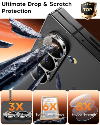 Image of TOCOL 2 Pack for Samsung Galaxy Z Fold 8 Ultra Camera Lens Protector