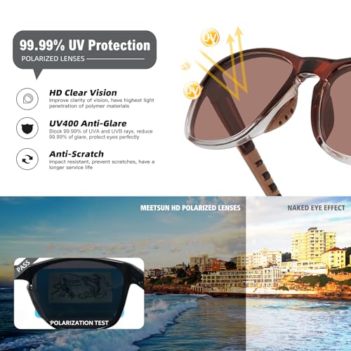 Image of MEETSUN Polarized Sports Sunglasses for Women Men Driving Running Cycling Fishing Sun Glasses UV400 Protection