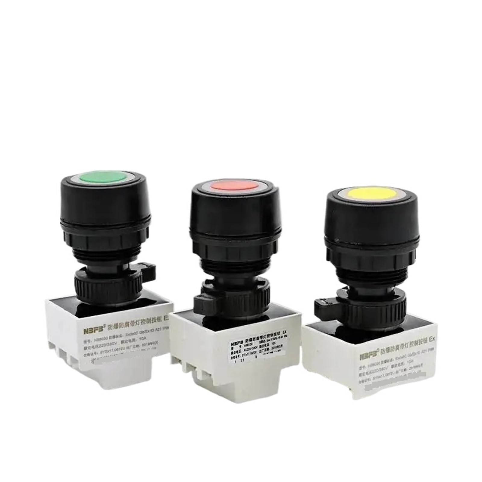 KFGWOPOYVY EX Lamp Push Button Switch 10A IP66 Explosion-proof Control Box Power Supply Operation Indiator Light 220V 380V(G)