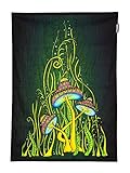 PSYWORK Schwarzlicht Stoffposter Neon | Magic Mushroom 