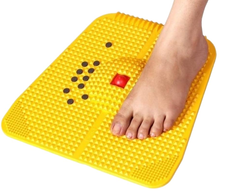 Blood Circulation for Foot Massage Acupressure Power Manual Mat.. Ab Exerciser (Yellow)-image-34