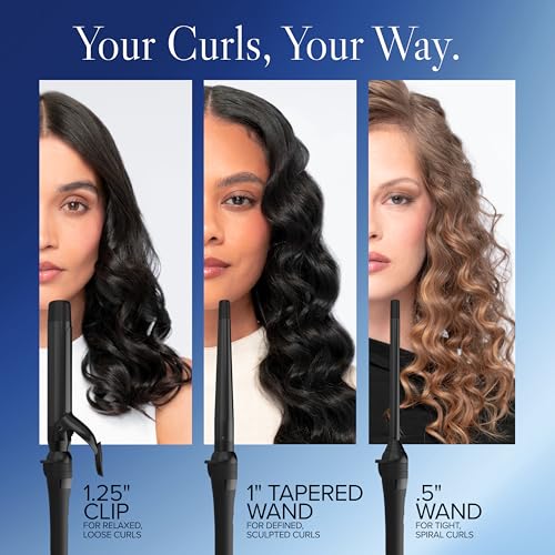 Image of Bio Ionic Twist 3-in-1 Interchangeable Curling Iron & Wand Set, 1 Handle with 3 Swappable Ceramic Barrels (0.5 inch Wand, 1 inch Tapered, 1.25 inch Clip), Ionic, Dual Voltage, All Hair Types
