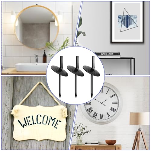 Image of 50 Pcs Picture Hanging Nails One Step Hangers Picture Hanger Pictures Frame Hangers Kit Iron Alloy Photo Frame Hanger Kit Pictures Hanging Tacks for Wood Hardware Mounting(20Ib)