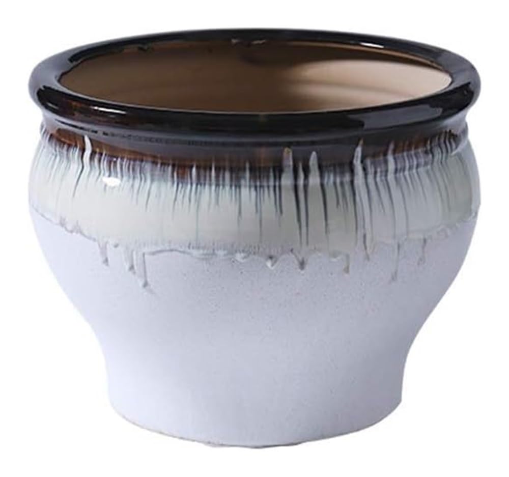 Wisząca donica na balkonie Prostota Dekoracja stołu Rośliny doniczkowe Ceramiczne doniczki na rośliny, Okrągłe doniczki z dużymi ustami (C 48 * 48 * 35.2CM)