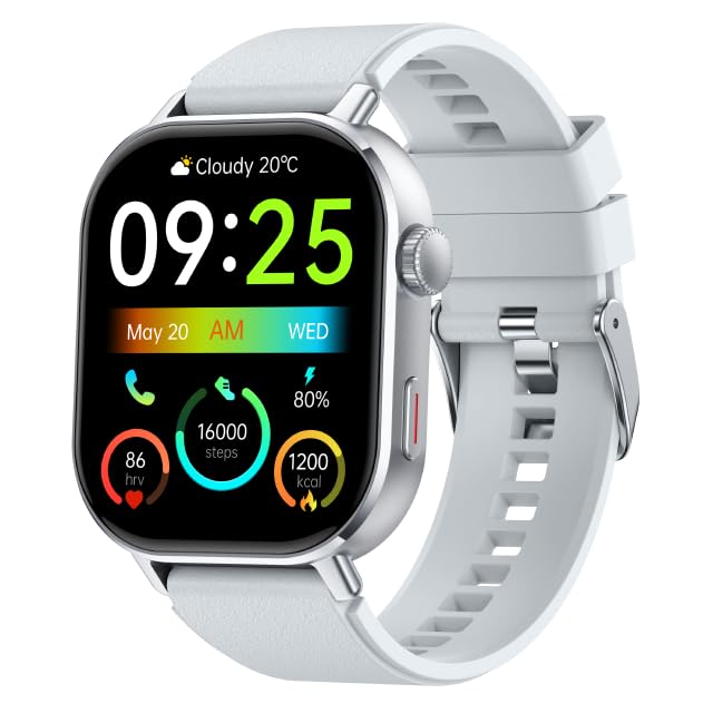 Donerton Reloj inteligente, reloj inteligente HD de 1.97 pulgadas para hombres y mujeres (contestar/hacer llamadas), reloj de fitness con frecuencia cardíaca/sueño/IP68 impermeable/más de 120 modos