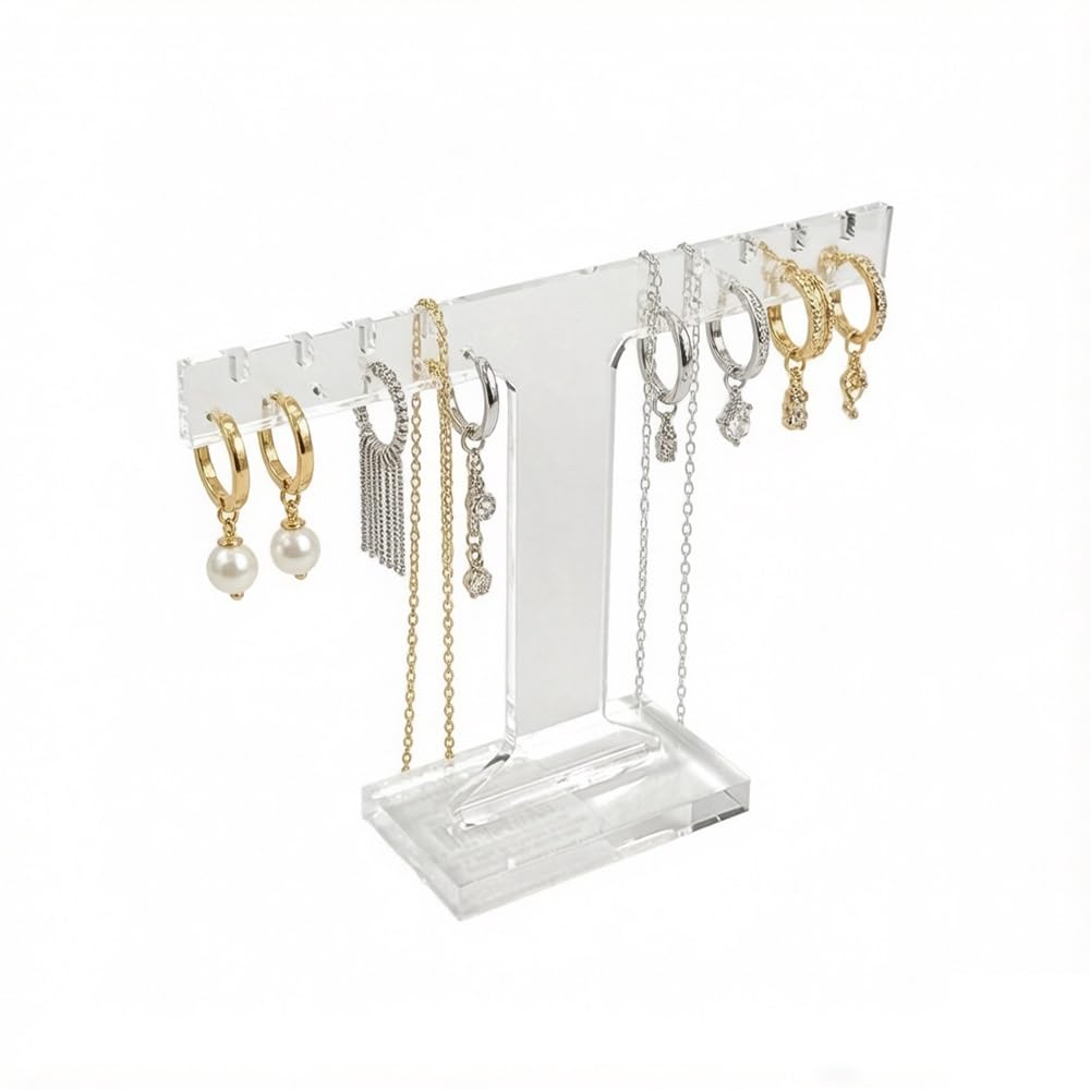 FAJNUZI2024 Jewellery Display Stand Acrylic Jewelry Display Stand for Bracelets Necklaces Earrings Organizer