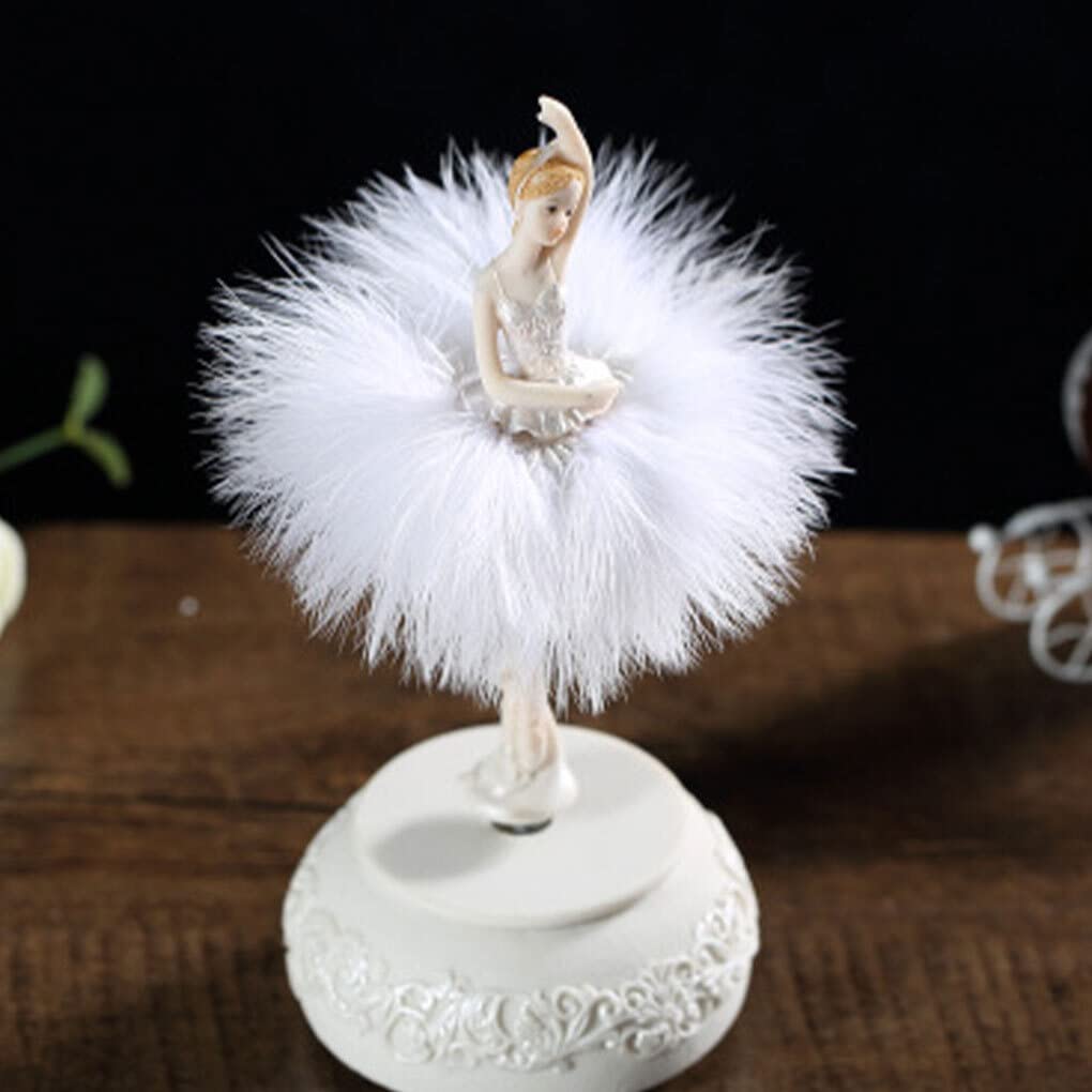 Bailarina Caja Musical Elegante Bailarina Figuras Decoración Amigo Navidad Hogar Escritorio Boda Regalo de Cumpleaños, Rosa