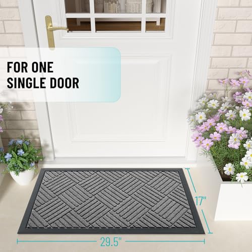Image of OLANLY Front Door Mat Outside Entrance, Waterproof Heavy-Duty Doormat