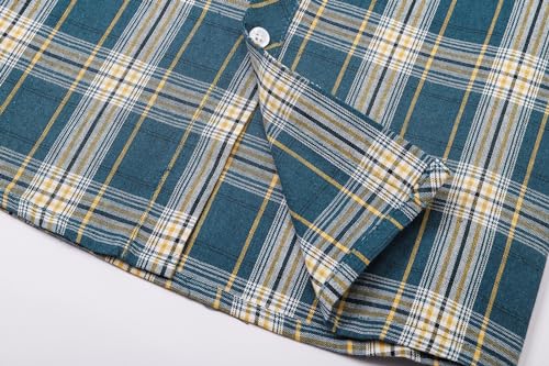 Image of SANGTREE Summer Button Down Shirts Cottn Tops for Men Women Boy Girl