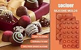 3 Pcs Molde Silicona Semi Esfera, sin BPA, para Hacer Chocolate, Tarta, Gelatina, Pudín, Muffin, Jabón, 6 cavidades, 15 cavidades, 24 cavidades Semiesferico, Moldes Cocina