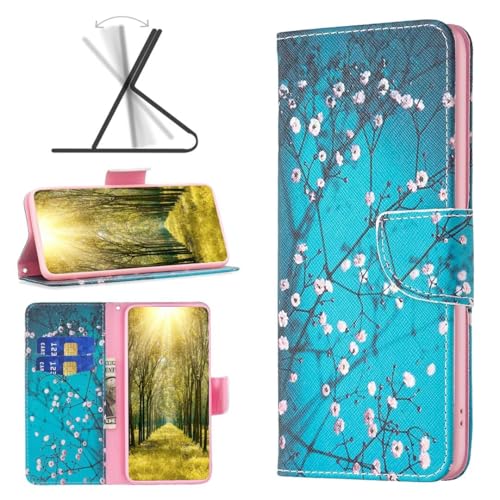 PONRFEKT Funda para Huawei P20 Lite 2019 / Nova 5i con Correa Muñeca,Piel sintética,Funda Tipo Cartera,protección magnética a Prueba de Golpes,Carcasa Pintada con Función Atril,MH