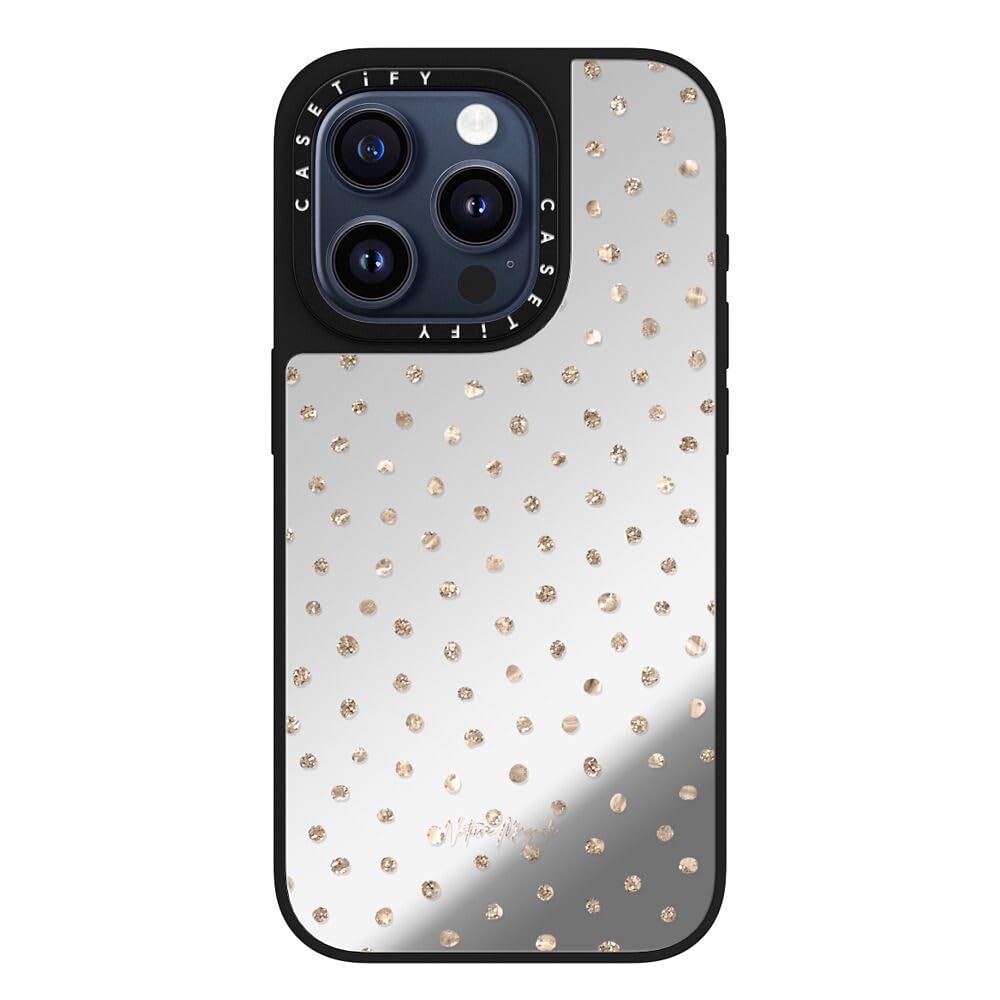 CASETiFY iPhone15用ドット柄ブラックミラーケース CASETiFY iPhone15用ドット柄ブラックミラーケース