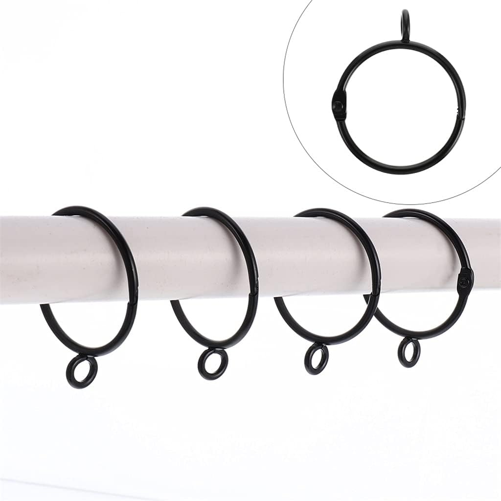 15Pcs Curtain Rings Eyelet Rings Tension Rod Metal Buckles Window Hanger for Curtain Photo Picture Party String Lights Outdoor Activities Supplies