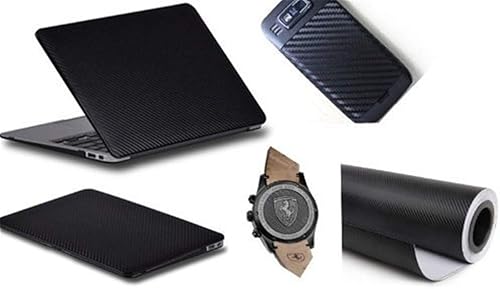 Miniatura 6 de Rollo de lámina envoltoria de vinilo plateada 3D de fibra de carbono, trama de sarga, Negro