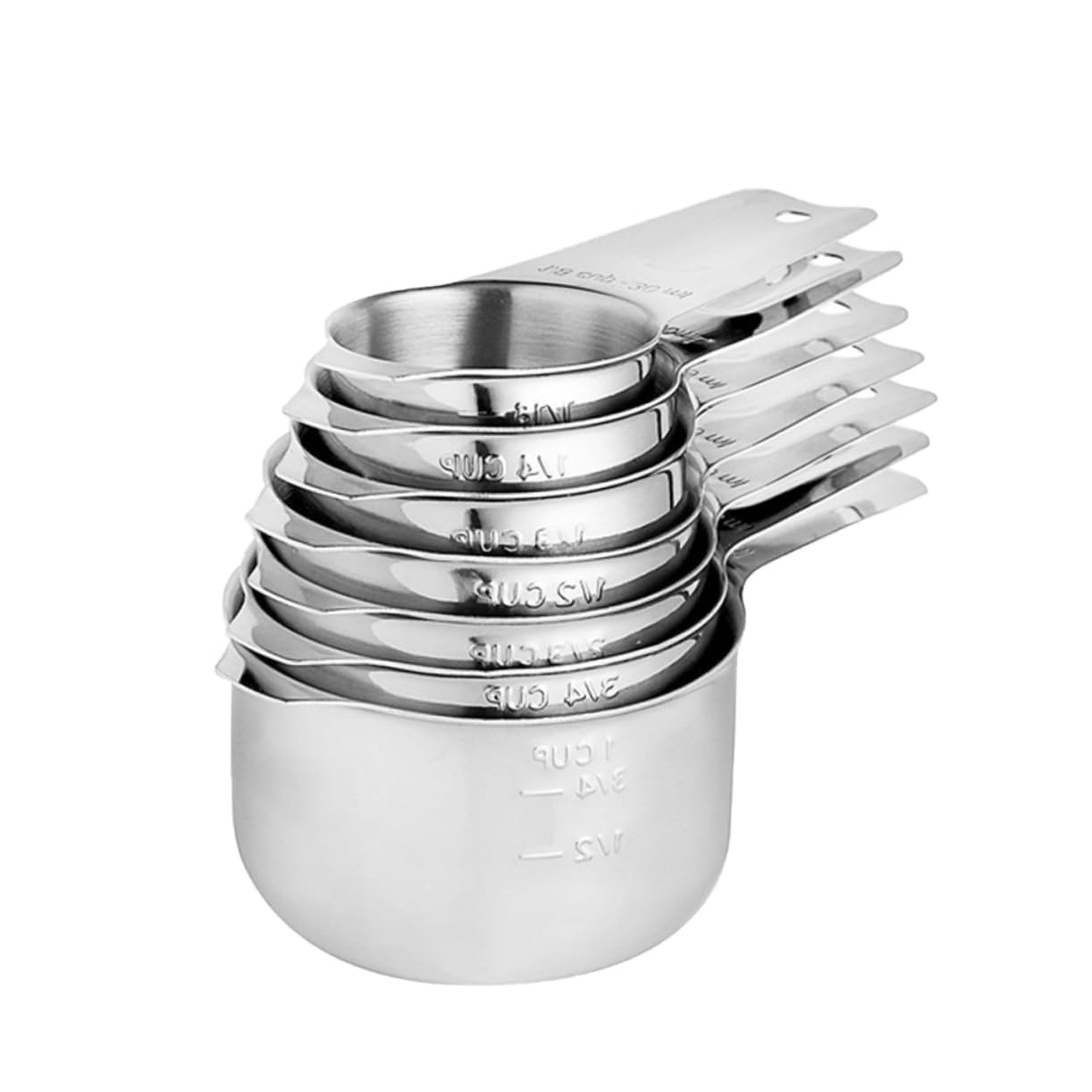 Ensemble de Tasses à Mesurer 7 Pièces en Acier Inoxydable
