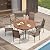 VICLLAX Stackable Patio Chair Set of 4, Lawn Chairs with High Back, Outdoor Dining Chairs for Outside, Poolside and Garden, Brown