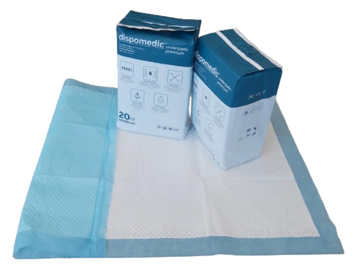 Empapadores 60x90 Desechables 20-40-100 Unidades, empapador para la incontinencia, Almohadillas absorventes para Adultos y Mascotas, Protector de Cama,, salvacamas Adultos (40)