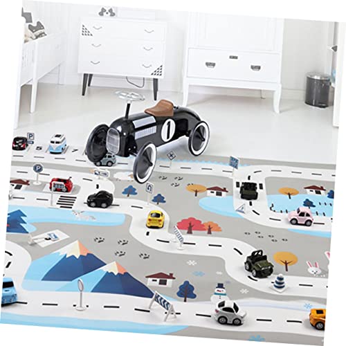Asakkura Children'S Traffic Game Mat Kids Play Mat Baby Grijpende Vloermatten Baby Speelkleed Baby Kruipen Mat Vloerkussens Voor Kinderen Verkeer Kaart Plat Mat Kind Kruipen Mat Nordic - Afbeelding 8