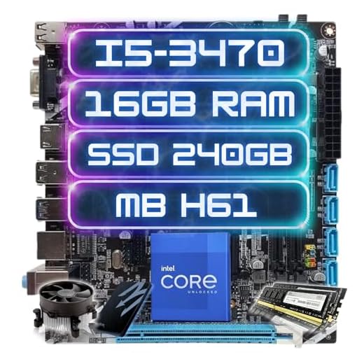 Kit Upgrade Gamer Completo Intel i5-3470 + 16GB Ram DDR3 + SSD 240GB + Placa Mãe H61 / B75 + Gigalan + Wifi