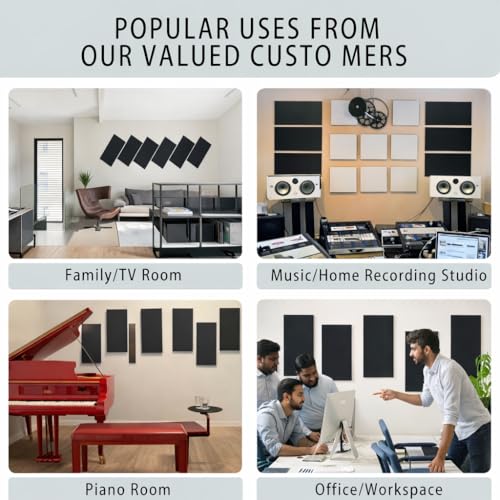 Image of YGM Acoustic Foams Luxury PET Felt Acoustic Self Adhesive Panels, 10 MM Thick, Sound Absorbing Panels for Wall | Room Noise Reducer & Sound Dampening (Marble White, 1x2 Foot - 32 Panels)