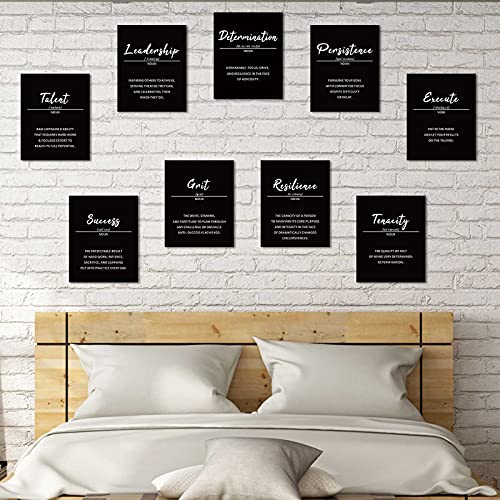 9 Pieces Inspirational Phrases Wall Art Prints Motivational Sayings Quote Poster Positive Print Decoration for Teens Adults Living Room Office Classroom College Decor, Unframed, 8 x 10 Inch (Black) - Image 7