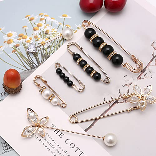 Image of iminoo 7 Pcs Fashion Brooch Pins Sweater Shawl Pins for Women Girls Clothing Dresses Decoration Accessories