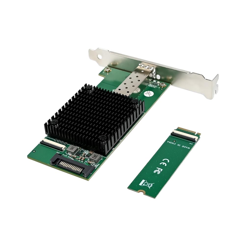 Scheda di rete Server M.2 B+M Key Scheda di rete NIC Ethernet SFP 10 GbE a Porta Singola 8 Canali per Sistema Linux Win10 FreeBSD