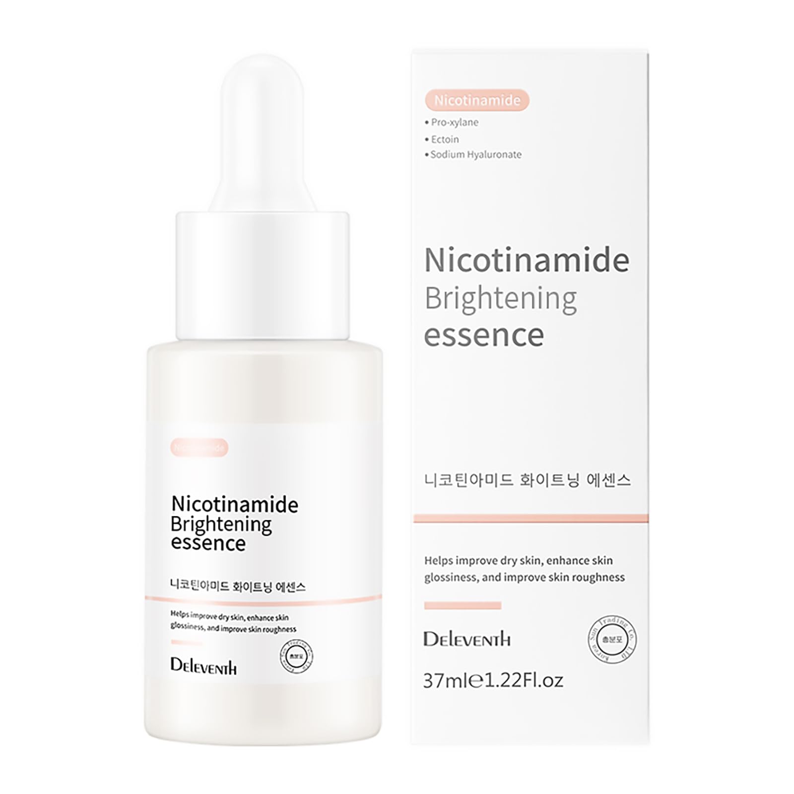 DEleventh Korean Brand Niacinamide Face Serum 37ml / with Pro-Xilane & Ectoin, Anti-wrinkle, Brighten and Hydrate