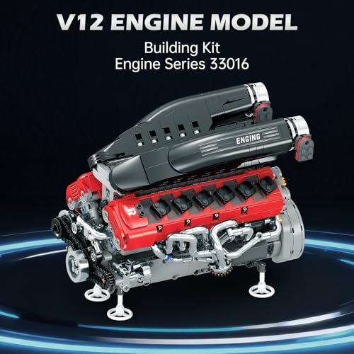 Kit de construcción de Motor V12 para Adultos con transmisión multimarcha 2