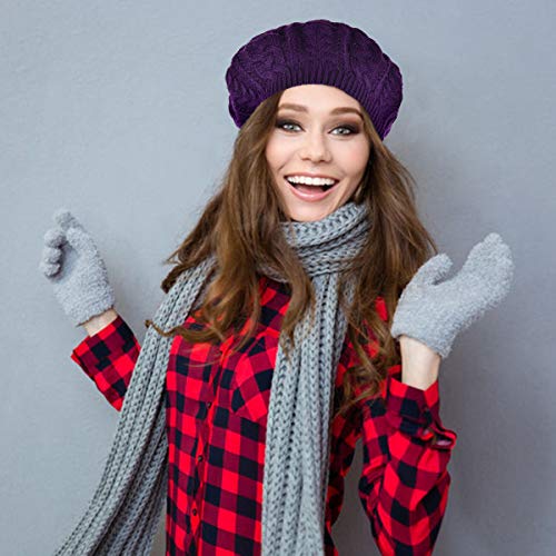 Image of Nollia Soft Knit Solid Color Beanie, Chic, and Lightweight Crochet Knitted Style Beanie Hat for Women, One Size Slouchy Hat