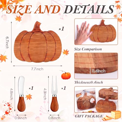 Ziliny 1 Set Fall Pumpkin Charcuterie Boards, Mini Cheese Board Gifts - Image 2
