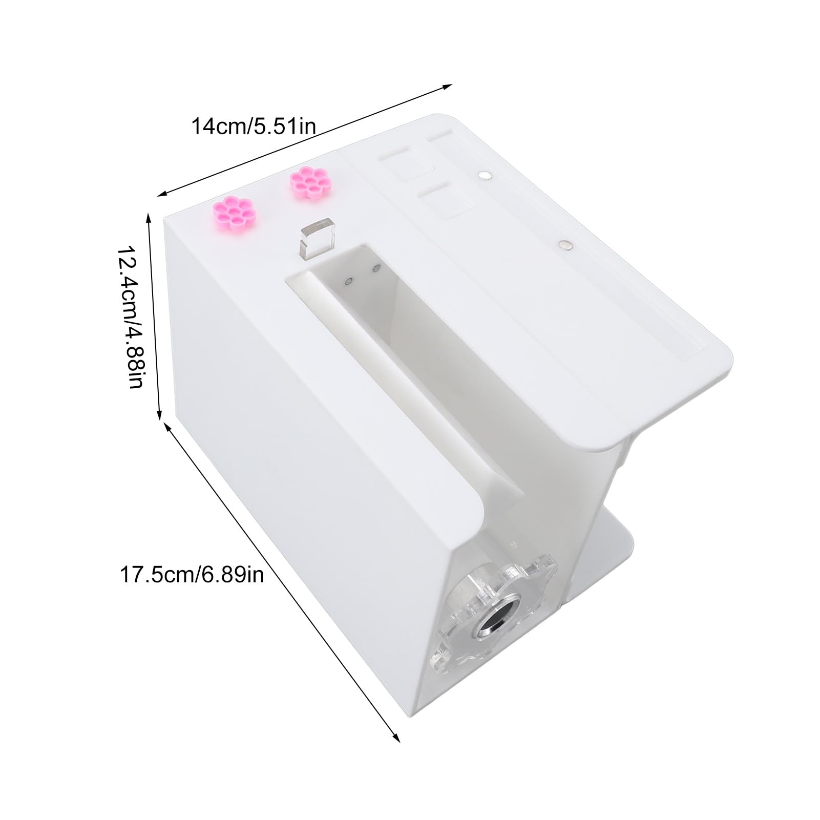Generic Akrylowy Separator Rzęs do Kwitnienia Rzęs z płytką przedłużającą do Maszyny Pielęgnacji w Salonie Kosmetycznym (WHITE)