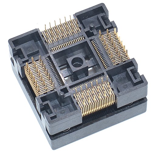 qfp80-05 socket ic burn-in tesing socket otq-80-05-02b 05mm pitch 12x12mm ic dimension open-top socket soldering versionqfp80