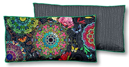 Coussin Garni HIP Abbra en Velours Nicki Multicolore 30x60 cm - 2