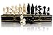 Juego de ajedrez Black & White Edition 40cm / 16 "Tablero de madera / piezas de plástico. Los juegos de ajedrez están diseñados para evocar la apariencia de un ejército medieval y vikingo. (Vikingos)