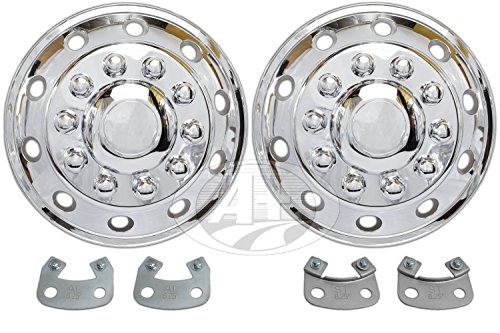 22.5” ABS Chrome-Plated Front Wheel Cover Wheel Simulator – Set of 2