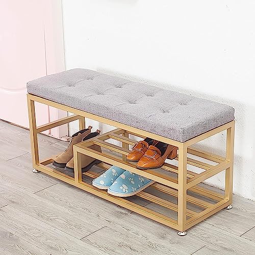 Meuble d'entrée petit espace pour ranger les chaussures en lin